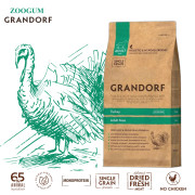 Grandorf Turkey Maxi корм сухой для взрослых собак крупных пород с нормальной активностью, чувствительным пищеварением или склонных к аллергии