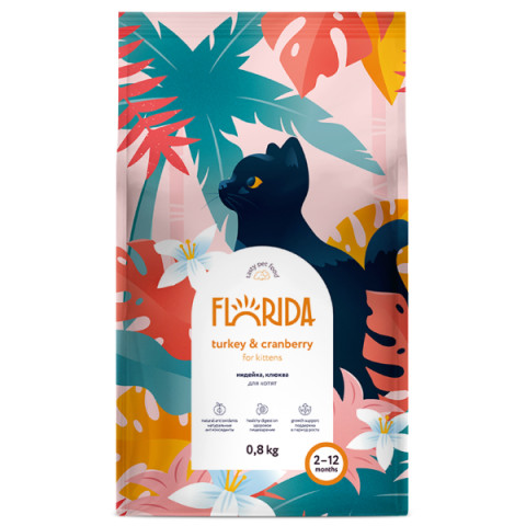 Florida корм сухой для котят индейка, клюква