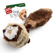 GiGwi игрушка для собак Барсук с 2-мя пищалками, внутри теннисный мяч с пищалкой