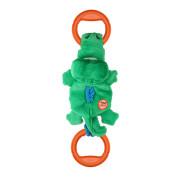 GiGwi игрушка для собак Крокодил на веревке с пищалкой