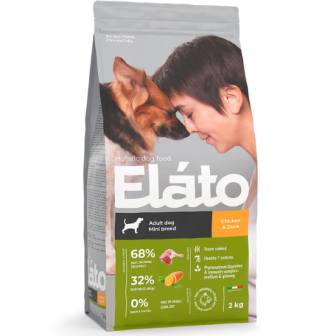 ELATO Holistic корм сухой для собак мелких пород курица и утка