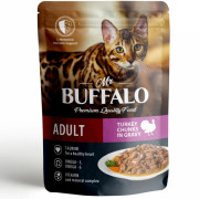 Mr.Buffalo ADULT SENSITIVE консервы для кошек с чувствительным пищеварением, индейка в соусе