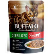 Mr.Buffalo ADULT STERILIZED консервы для для стерилизованных кошек, говядина в соусе