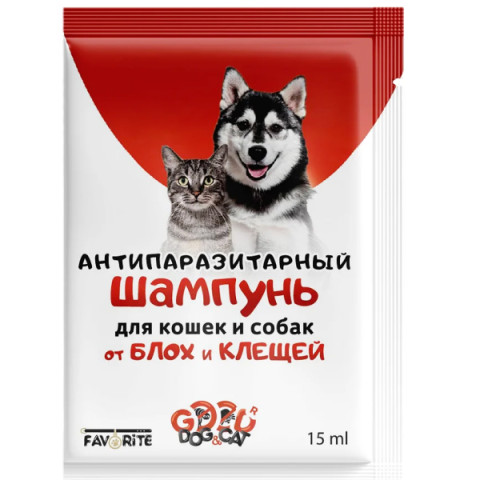 GOOD Dog&Cat Антипаразитарный шампунь-саше универсальный для кошек и собак