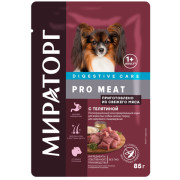 Winner Мираторг Pro Meat корм консервированный для взрослых собак мелких пород для здорового пищеварения, с телятиной
