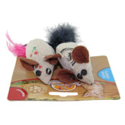 DOGMAN игрушка для кошек мышка тканевая с кошачьей мятой и пером