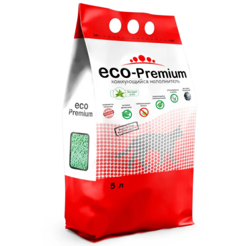 ECO-Premium Алоэ комкующийся наполнитель для кошачьего туалета