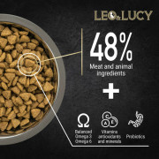 LEO&LUCY Holistic сухой корм полнорационный для взрослых собак мини пород с телятиной, яблоком и биодобавками