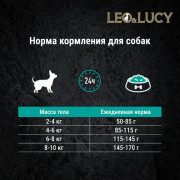 LEO&LUCY Holistic сухой корм полнорационный для взрослых собак мини пород с телятиной, яблоком и биодобавками