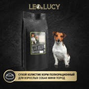 LEO&LUCY Holistic сухой корм полнорационный для взрослых собак мини пород с ягненком, травами и биодобавками