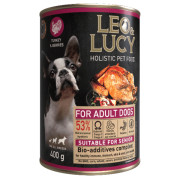 LEO&LUCY Holistic консервы для взрослых собак всех пород с индейкой, ягодами и биодобавками, паштет