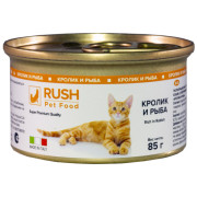 Rush консервы для кошек кролик и рыба