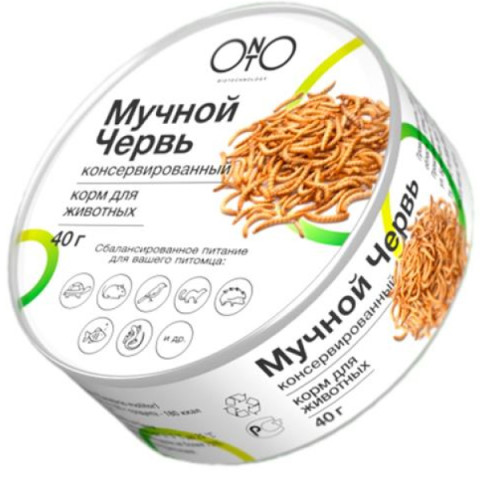 ONTO консервы для животных, мучной червь консервированный