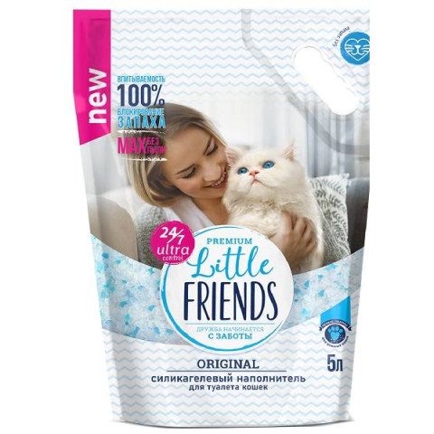 LITTLE FRIENDS Original силикагелевый наполнитель для кошачьего туалета