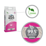 Cat's White Baby Powder комкующийся с ароматом детской присыпки наполнитель для кошачьего туалета
