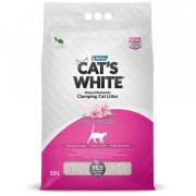 Cat's White Baby Powder комкующийся с ароматом детской присыпки наполнитель для кошачьего туалета