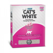 Cat's White Baby Powder комкующийся с ароматом детской присыпки наполнитель для кошачьего туалета