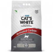 Cat's White Activated Carbon комкующийся с активированным углем наполнитель для кошачьего туалета