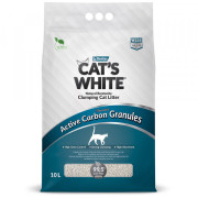 Cat's White Active Carbon Granules комкующийся с гранулами активированного угля наполнитель для кошачьего туалета