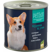 Petibon Smart консервы для собак рубленое мясо курица и утка