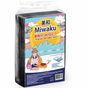MIWAKU пеленка гигиеническая целлюлозная с суперабсорбентом, черная 60х90см