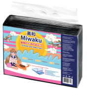 MIWAKU пеленка гигиеническая целлюлозная с суперабсорбентом, черная 60х90см