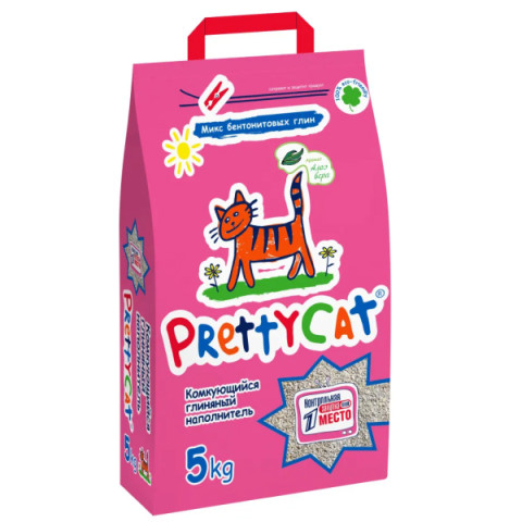 Pretty Cat Euro Mix CLUB бентонитовый комкующийся с алоэ вера наполнитель для кошачьего туалета