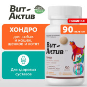 Вит-Актив Хондро для собак и кошек, щенков и котят биологически активная кормовая добавка, 90 таб