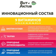 Вит-Актив Здоровье шерсти кошек биологически активная кормовая добавка, 120 таб