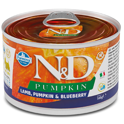 FARMINA N&D DOG LAMB, PUMPKIN & BLUEBERRY MINI влажный корм для взрослых собак с тыквой, ягненком и черникой