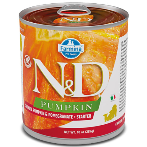 FARMINA N&D DOG CHICKEN, PUMPKIN&POMEGRANATE STARTER PUPPY влажный корм для щенков во время отлучения до двух месяцев с тыквой, курицей и гранатом