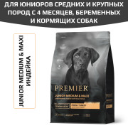 Premier Dog Turkey JUNIOR Medium&Maxi Свежее мясо индейки для юниоров средних и крупных пород с 4 месяцев, беременных и кормящих собак