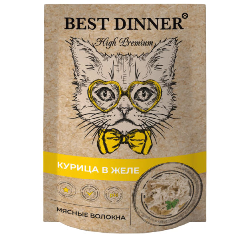 Best Dinner High Premium пауч для кошек курица в желе