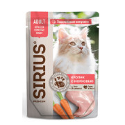 SIRIUS Premium пауч для кошек кролик с морковью