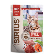 SIRIUS Premium пауч для кошек мясной рацион