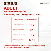 SIRIUS Premium пауч для кошек мясной рацион
