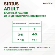 SIRIUS Premium пауч для кошек с чувствительным пищеварением индейка с черникой