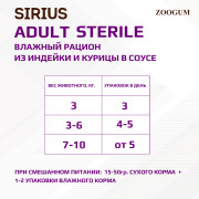 SIRIUS Premium пауч для стерилизованных кошек индейка и курица