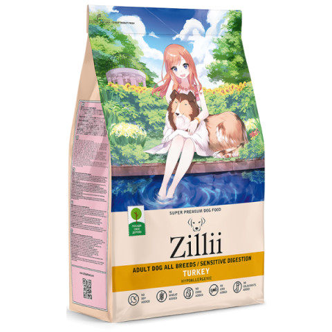 ZILLII Adult Dog Sensitive Digestion сухой корм для взрослых собак с чувствительным пищеварением индейка