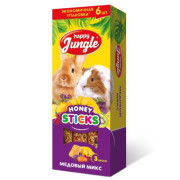 HAPPY JUNGLE Палочки для крупных грызунов микс 3 вкуса 3 шт