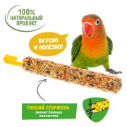 HAPPY JUNGLE Палочки для птиц медовый микс 3 вкуса