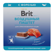 Brit Premium Воздушный паштет для стерилизованных кошек, Форель