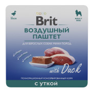 Brit Premium Воздушный паштет для взрослых собак мини пород, Утка