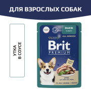 Brit Premium Пауч для взрослых собак всех пород, Утка в соусе