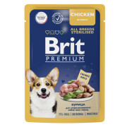 Brit Premium Пауч для взрослых стерилизованных собак всех пород, Курица в соусе