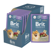 Brit Premium Пауч для собак мини пород с чувствительным пищеварением, Ягнёнок, морковь в соусе