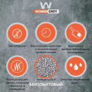 Wonder Grey Natural Наполнитель натриевый комкующийся без ароматизатора