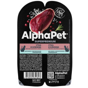 AlphaPet Superpremium влажный корм для взрослых кошек с чувствительным пищеварением утка и клюква мясные кусочки в соусе