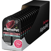 AlphaPet Superpremium влажный корм для взрослых кошек с чувствительным пищеварением утка и клюква мясные кусочки в соусе