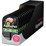 AlphaPet Superpremium влажный корм для собак с чувствительным пищеварением кролик и яблоко мясные кусочки в соусе